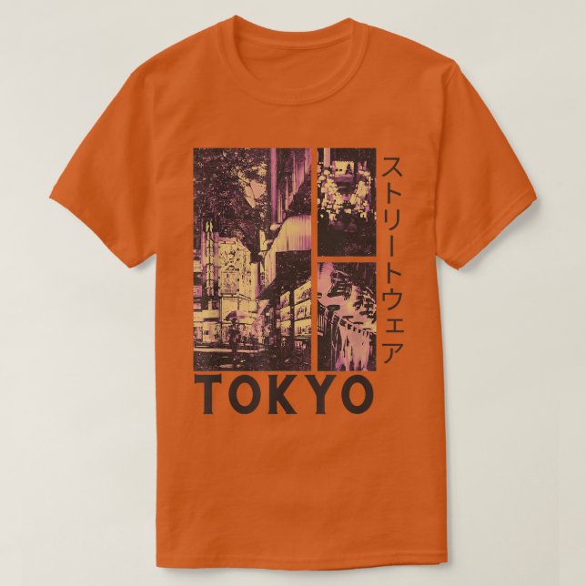Camiseta Retro Lofi Tokyo Japanese Streetwear Aesthetic Gra (Frente do Design)