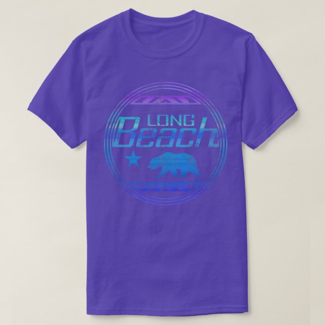 Camiseta Retro Long Beach California (Frente do Design)