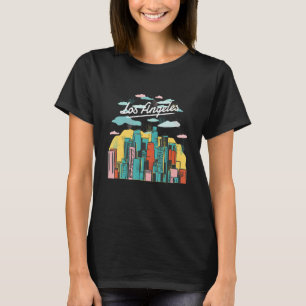 Camiseta Retro Los Angeles Skyline Vintage California City