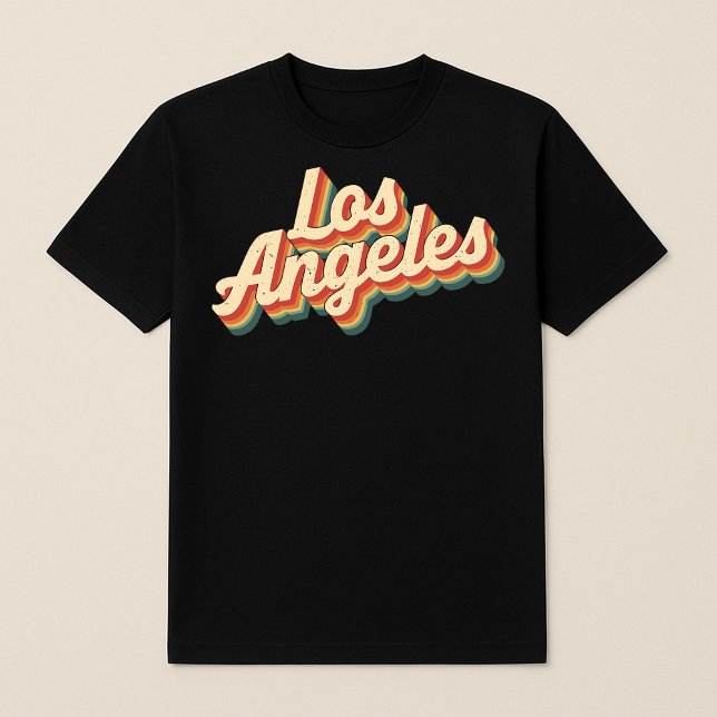 Camiseta Retro Los Angeles Vintage Script (Criador carregado)