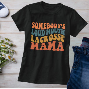 Camiseta Retro Loud Mouth Lacrosse Mama