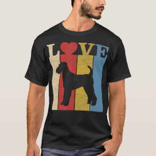 Camiseta Retro Love Airedale Terrier Dog Vintage Gift