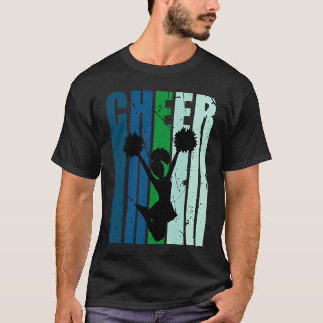 Camiseta Retro Love Cheerhead Birthday Competition Compe (Frente)