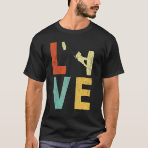 Camiseta Retro Love Kitesurfing Kitesurf Vinta