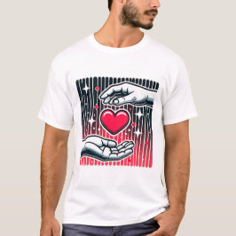Camiseta Retro Love Transfer Heart-Shirt