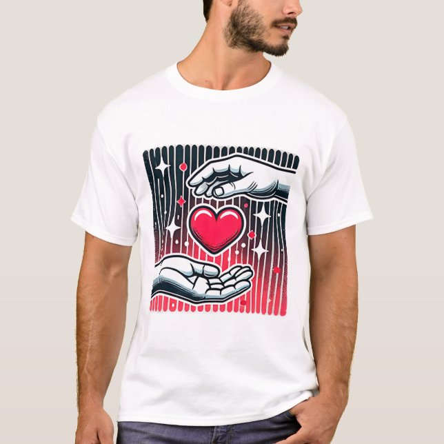 Camiseta Retro Love Transfer Heart-Shirt (Frente)