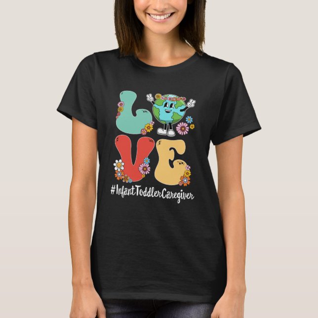 Camiseta Retro Love World Earth Day 2023 - Criança Toddler  (Frente)