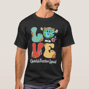 Camiseta Retro Love World Earth Day 2023 Professores Espanh