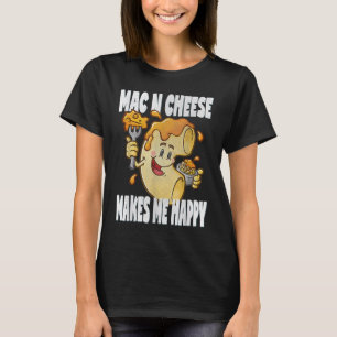 Camiseta Retro Mac Cheese Me Faz Um Feliz Amor Com Macaroni