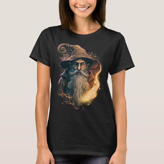 Camiseta Retro Magical Wizard Fantasy (Frente)