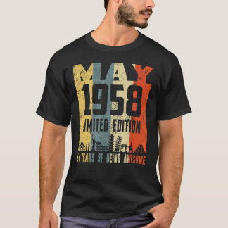 Camiseta Retro maio 1958 64º aniversário