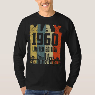 Camiseta Retro Maio 1960 62º Aniversário