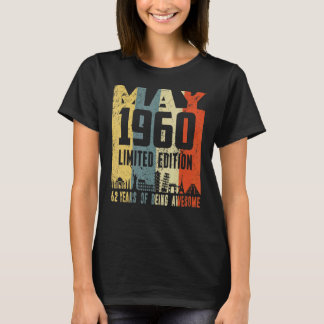 Camiseta Retro Maio 1960 62º Aniversário