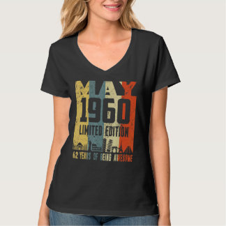 Camiseta Retro Maio 1960 62º Aniversário