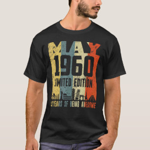 Camiseta Retro Maio 1960 62º Aniversário