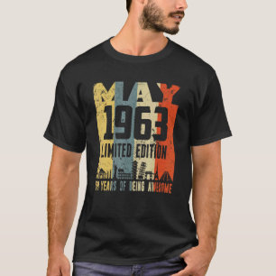 Camiseta Retro maio 1963 59º aniversário