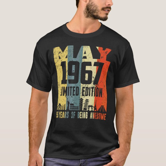 Camiseta Retro maio 1967 55º aniversário (Frente)