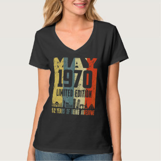 Camiseta Retro Maio 1970 52º Aniversário