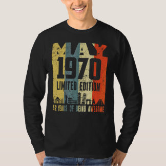 Camiseta Retro Maio 1970 52º Aniversário