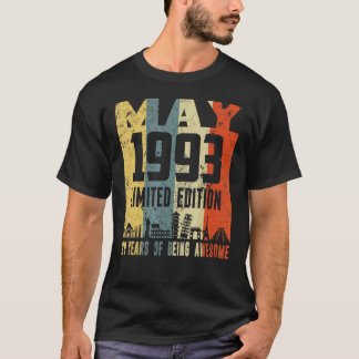 Camiseta Retro maio 1993 29º aniversário