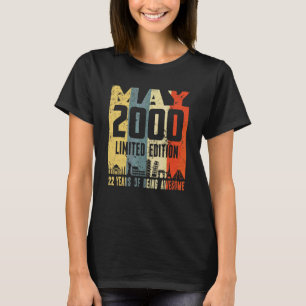 Camiseta Retro Maio 2000 22º Aniversário