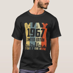 Camiseta Retro Maio De 1967 Engraçado 55º Aniversário