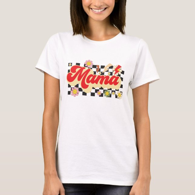 Camiseta Retro Mama Word Art (Frente)