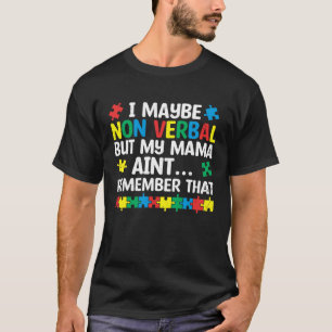 Camiseta Retro Mamãe Amor Materno Autista Não Verbal Autism