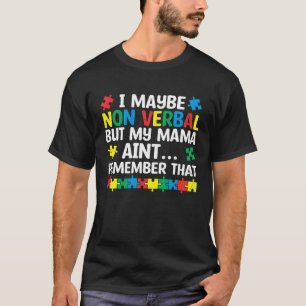 Camiseta Retro Mamãe Amor Materno Autista Não Verbal Autism