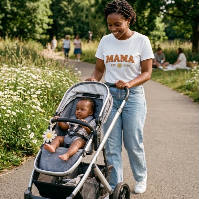Camiseta Retro Mamãe Est 2026 Margarida (Criador carregado)