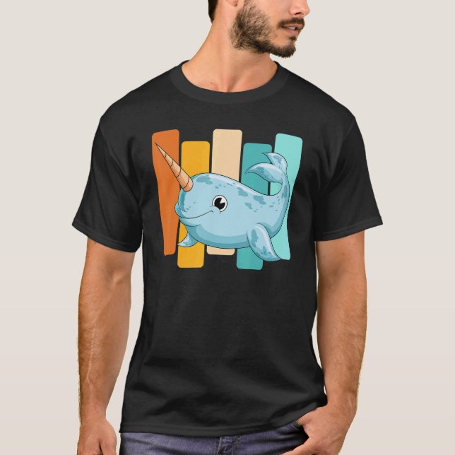 Camiseta Retro Mammal Sea Creature Whale Ocean Animal Nark (Frente)