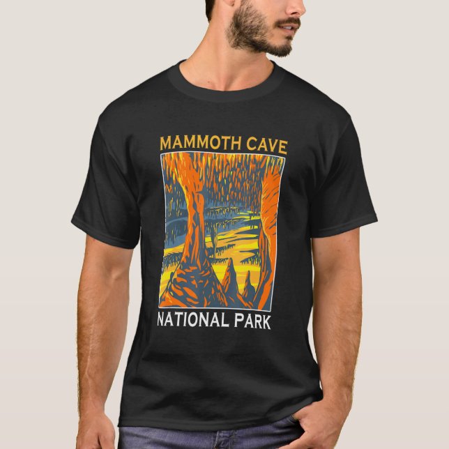 Camiseta Retro Mammoth Cave National Park Outdoor Hike Souv (Frente)