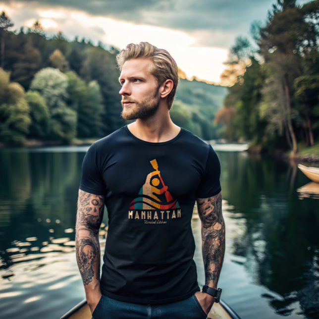 Camiseta Retro Manhattan Kayaking (Criador carregado)