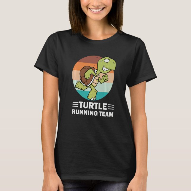 Camiseta Retro  Marathoner Marathon Runner Turtle Running T (Frente)