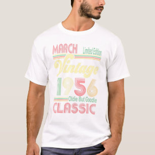Camiseta Retro March 1956 Vintage Oldie but Goodie 65th Bir