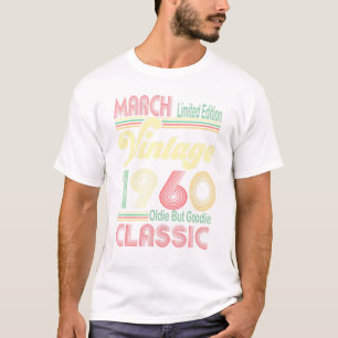 Camiseta Retro March 1960 Vintage Oldie but Goodie 61rua Bi