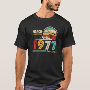 Camiseta Retro Março 1977 45 Anos 45º B Dia 1