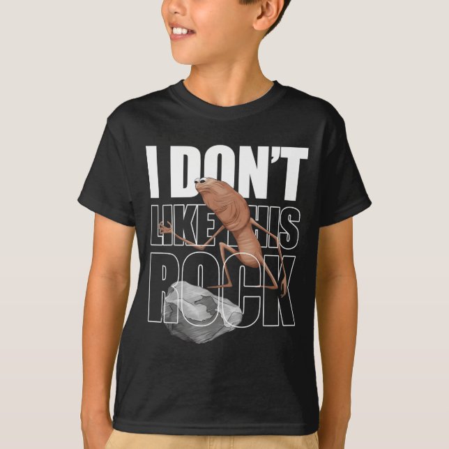 Camiseta Retro Marcus The Worm I Don't Like This Rock  (Frente)