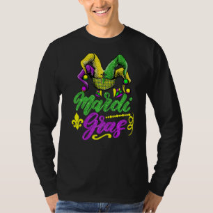 Camiseta Retro Mardi Gras Funny Miçanga New Orleans Party C