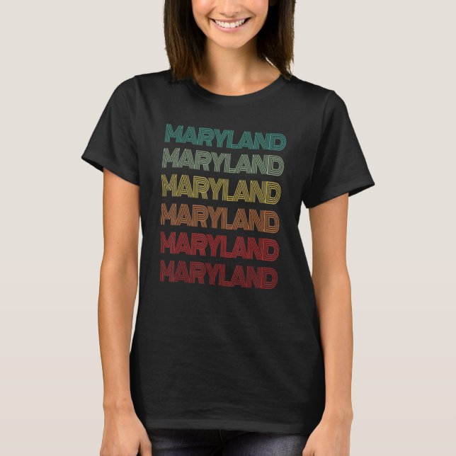 Camiseta Retro Maryland Home Roots Baltimore Family Vacatio (Frente)