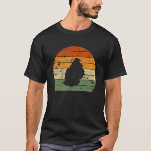 Camiseta Retro Maurícia Maurícia Mapa Sunset Dia Nacional