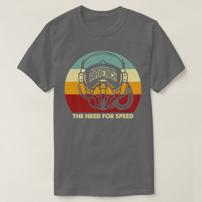 Camiseta Retro Maverick Necessidade De Velocidade (Frente do Design)