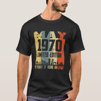Camiseta Retro May 1970 Funny 52Nd Birthday