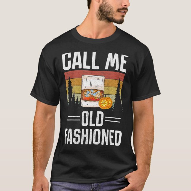 Camiseta Retro Me Chame De Whiskey Vintage Antiquado (Frente)