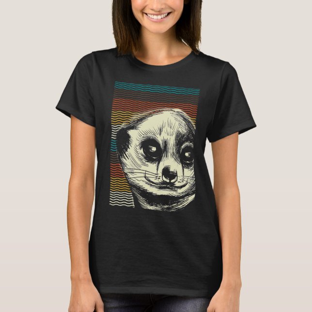 Camiseta Retro Meerkat (Frente)
