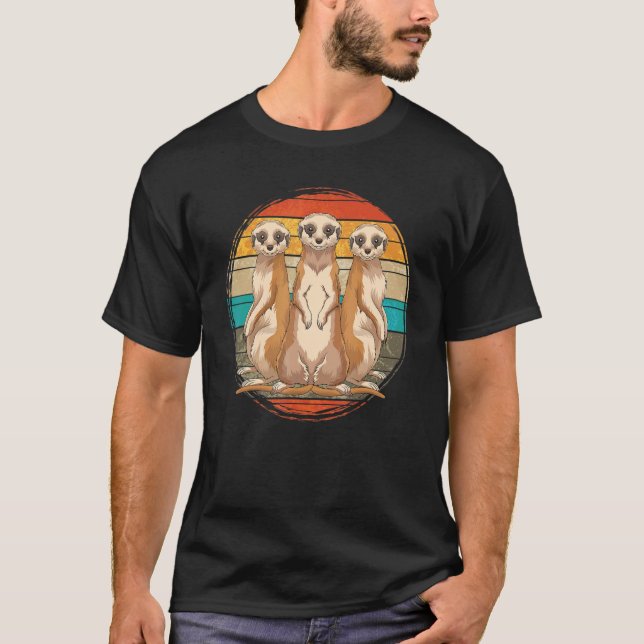 Camiseta Retro Meerkat (Frente)