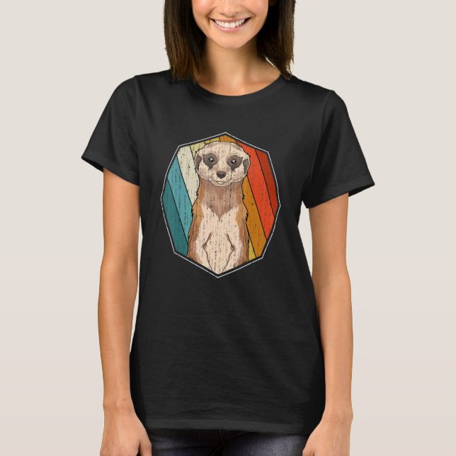 Camiseta Retro Meerkat Africa Safari Zoo Meerkat (Frente)
