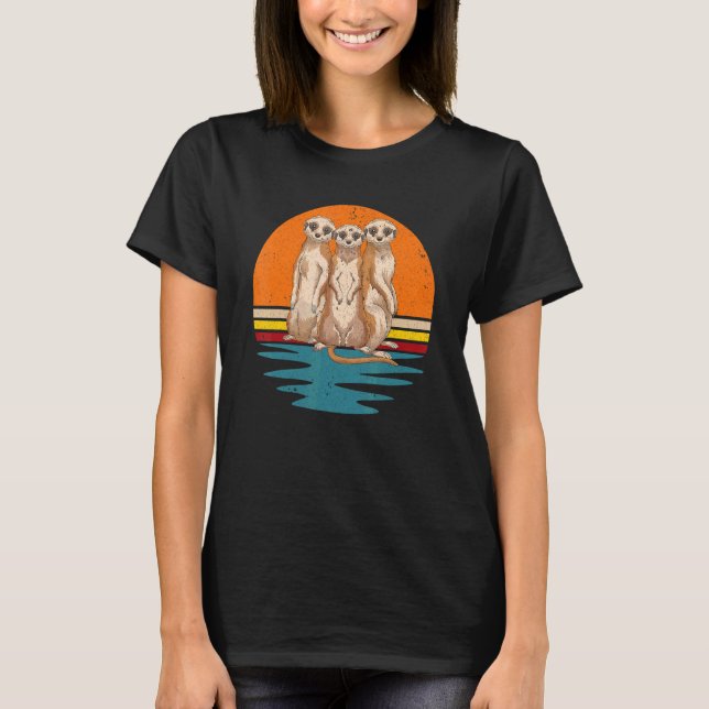 Camiseta Retro Meerkats Africa Safari Animal Meerkat (Frente)