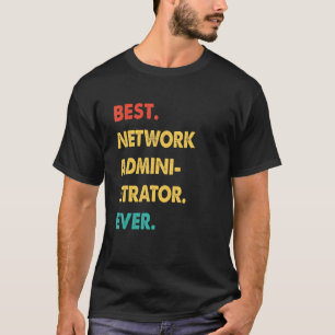 Camiseta Retro Melhor Administrador De Rede Nunca