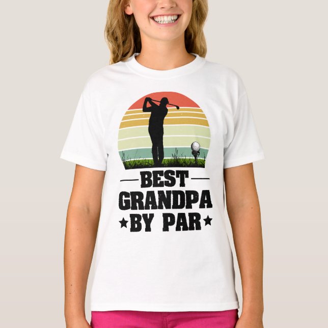 Camiseta Retro Melhor Avô Por Par Golf | Dia dos Avós (Frente)